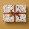 Terrazzo wrapping paper - warm-toned terrazzo geometric pattern