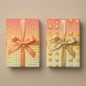 Emoji Pattern wrapping paper - personalised selection of colourful emoji icons