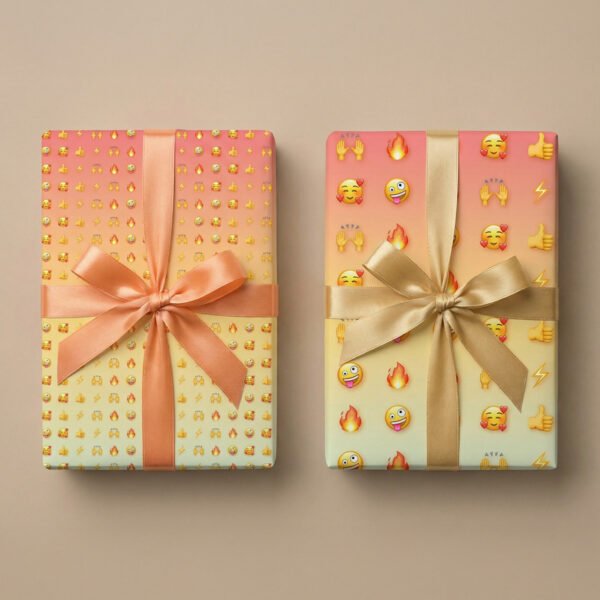 Emoji Pattern wrapping paper - personalised selection of colourful emoji icons