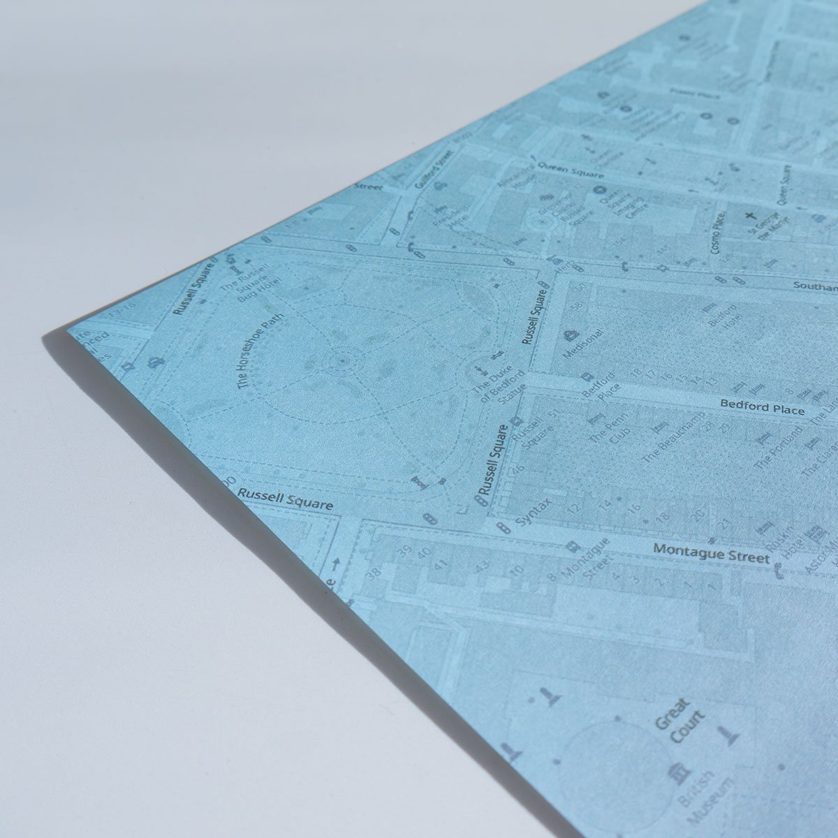 Mapped wrapping paper - personalised location map design with gradient colour scheme