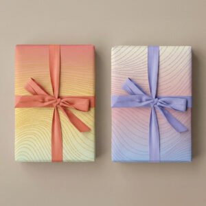 Abstract wave wrapping paper - flowing wave line design made from a custom message