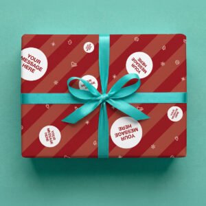 Personalised Striped Christmas Wrapping Paper