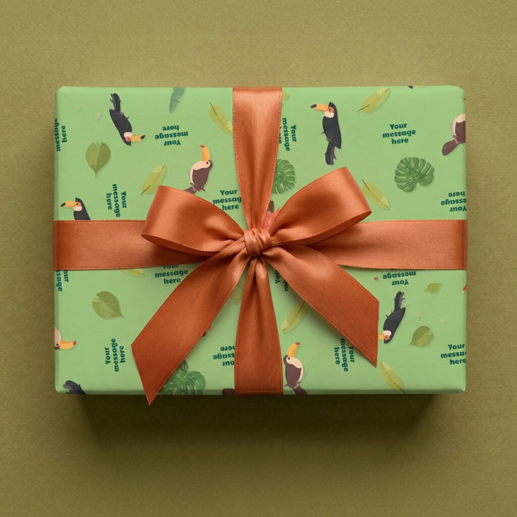 Personalised Tropical Toucan Wrapping Paper
